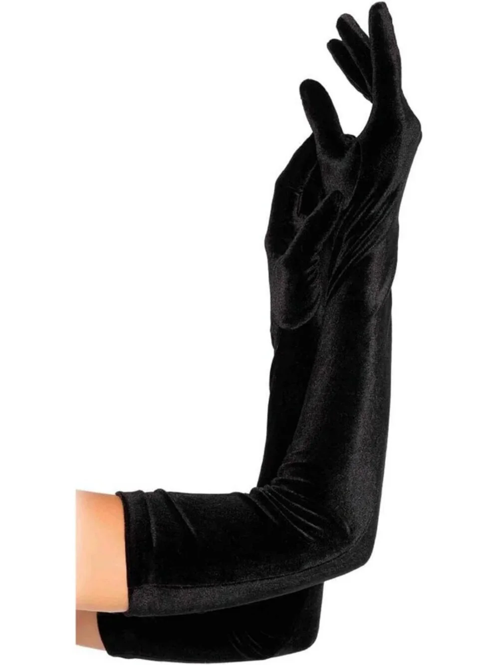 Elegant Velvet Opera Length Gloves for Women - Perfect for Formal Events